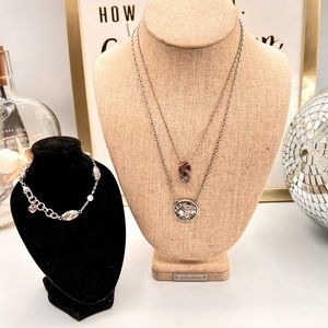 Lot of 2 vintage Brighton necklaces and 1 Brighton Bracelet.